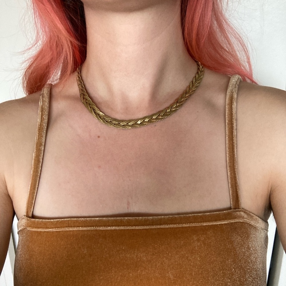 Vintage Braided Gold Necklace
